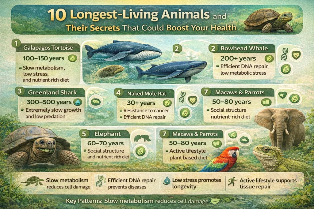 Active lifestyle habits supporting longevity and cellular repair inspired by nature