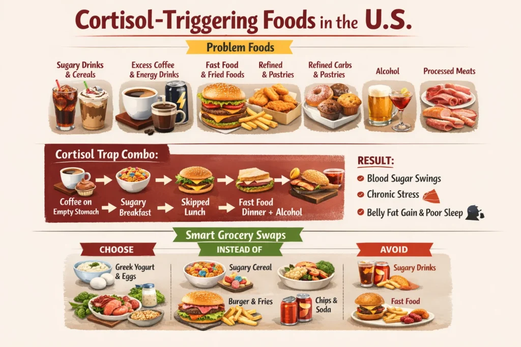Feeling Stressed, Tired, and Gaining Weight? These Cortisol-Triggering Foods Could Be the Hidden Cause
