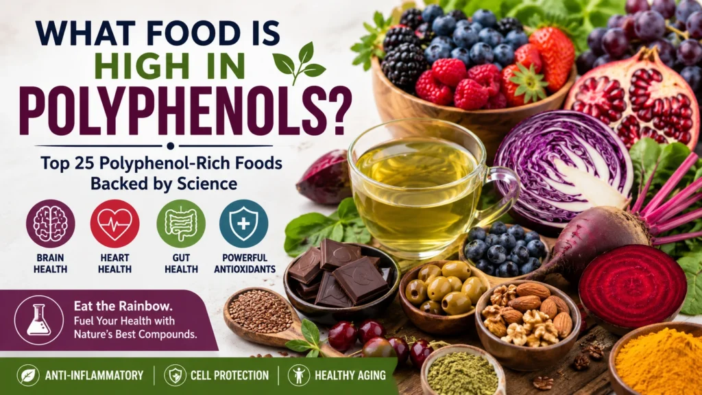 Foods rich in polyphenols for health