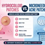 Hydrocolloid vs microneedle acne patches