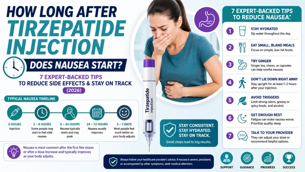 Managing nausea after Tirzepatide injection