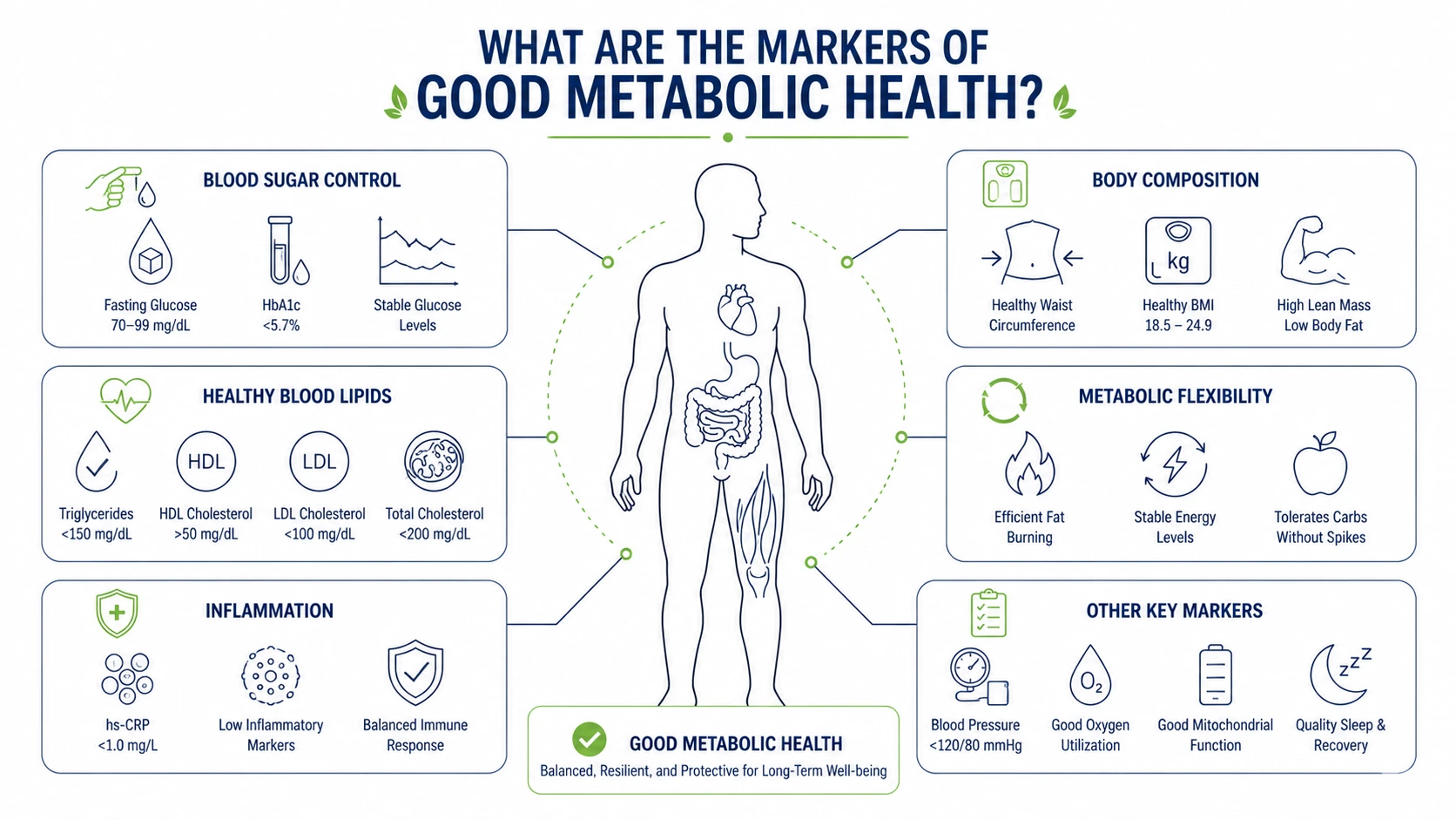 Markers of good metabolic health