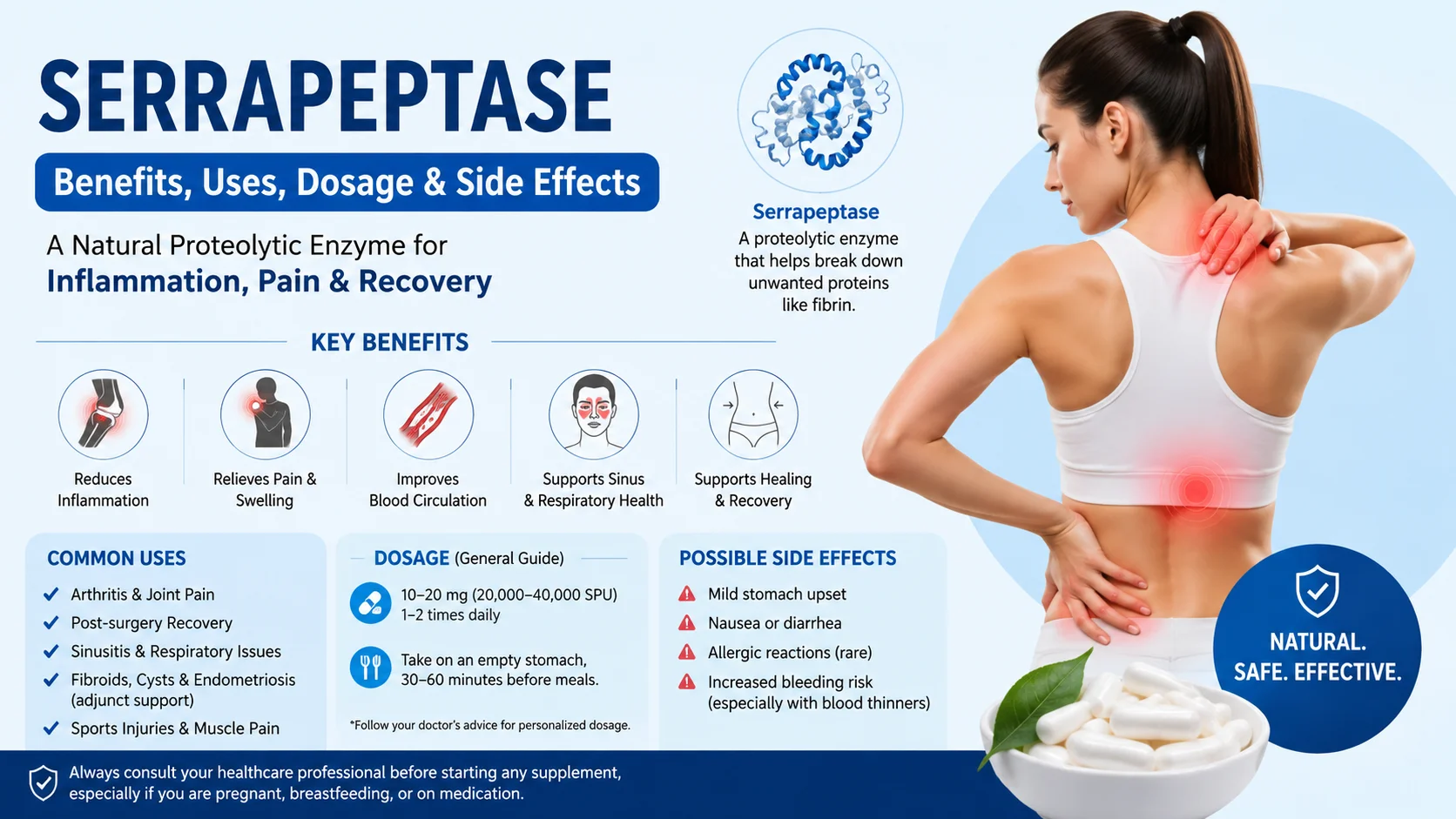 Serrapeptase benefits and dosage guide