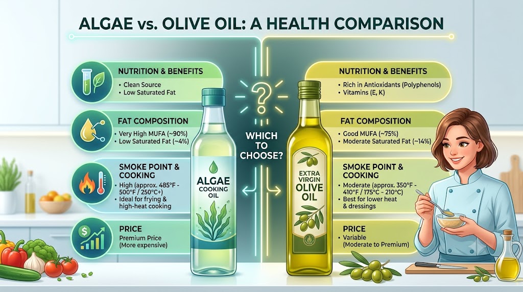 olive oil and algae oil benefits